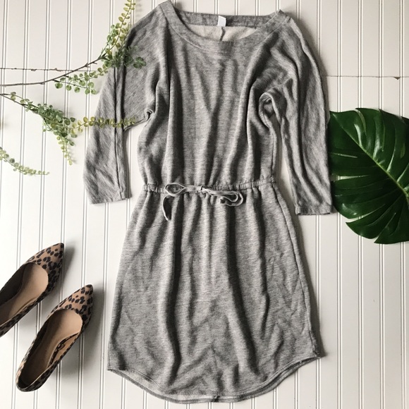 Old Navy Dresses & Skirts - Old navy sweater dress cinch tie waist grey